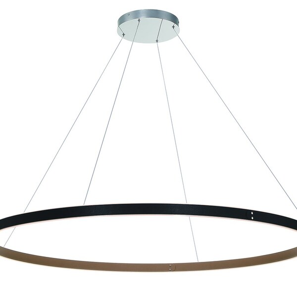 Eurofase Verdura Modern Integrated LED Indoor Chandelier, 1-Light, Round, Dimmable, Black/Brown 43899-012 - main